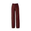 Guang Mei Women's 2025 Winter Velvet-Enhanced Silk Wool Straight-Leg Pants: Slimming, Casual, and Wide-Leg Fit