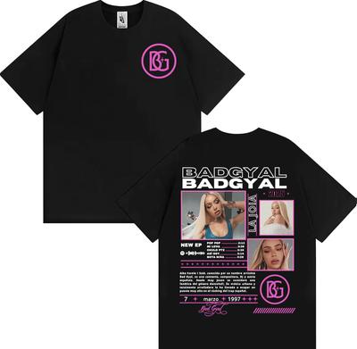 Chanteuse Bad Gyal La Joia Album Tour 2025 Motif pour Hommes Femmes Mode Décontractée Doux Confortable T-shirt en Coton Pur