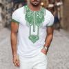 Casual Men's Clothing Ethnic Style Retro Abstract 3D Printed Short-sleeved T-shirt