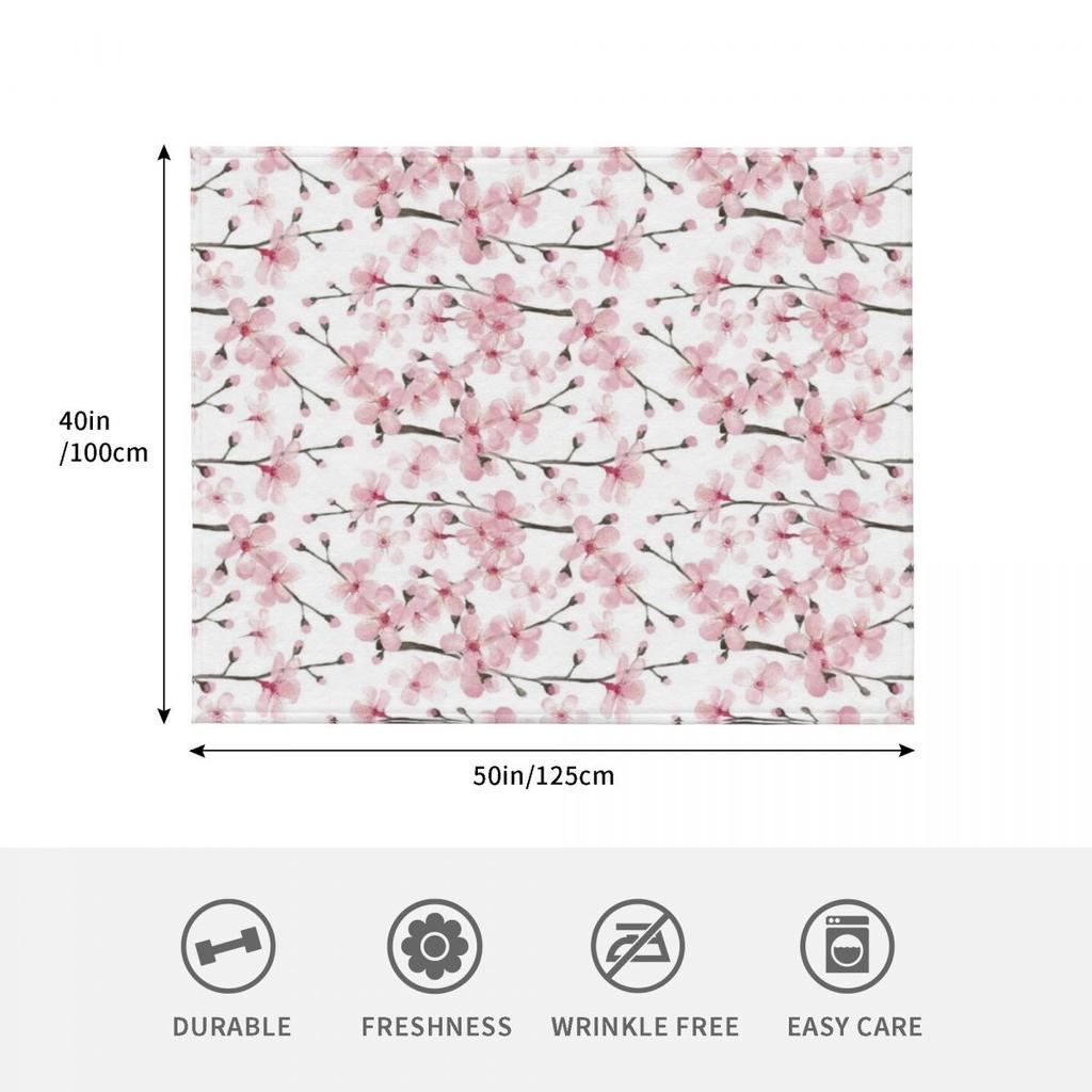 Cherry Blossom Watercolor Art By Magenta Rose Designs Throw Blanket Luxury St Giant Sofa For Baby Soft Big Blankets