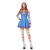 Circus Clown Female Costume Halloween Adult Costume Cos Horror Ghost Baby Maid Dress Revival Doll
