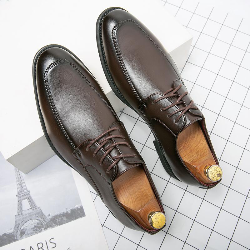 Fashion High Quality Brand Men's Genuine Leather Shoes Soft Soled Anti Slip Flat Shoes Commuting Work Shoes Men's Business Casual Shoes