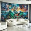 Pirate Ship Art Wall Tapestry Aesthetic Wall Hanging Printed Fabric Blanket Decorative Tapestries for Bedroom Living Room Home Decor