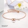 Love Cute Metal Heart Chain Necklace & Pendant For Women/Female Rose Gold Simple Jewelry Gift DWN099