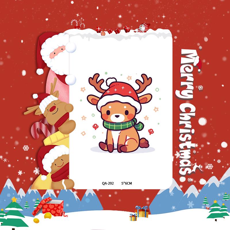 Popular Cartoon Christmas Temporary Tattoos for Kids - Cute Santa and Snowman Sticker Set