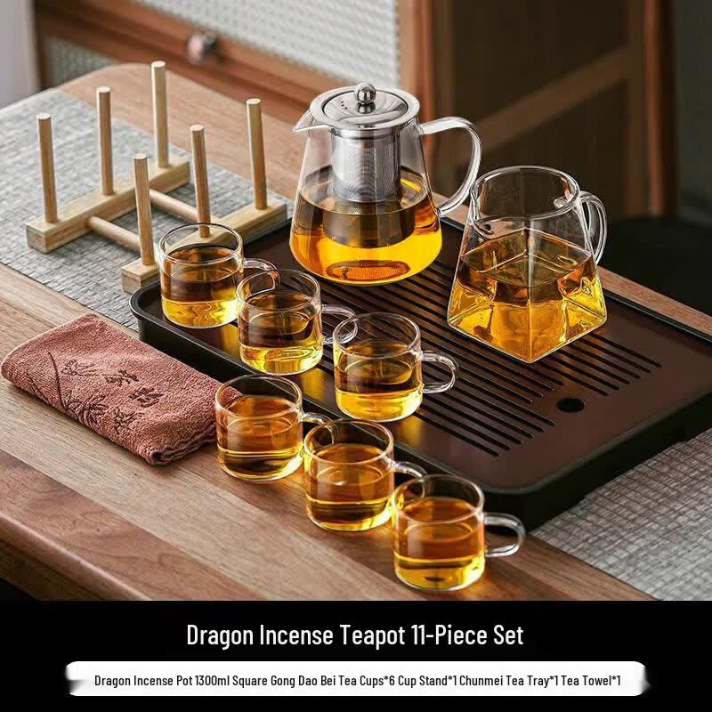 Biaoxing 2026 Luxury Glass Kung Fu Tea Set with Automatic Water Dispenser