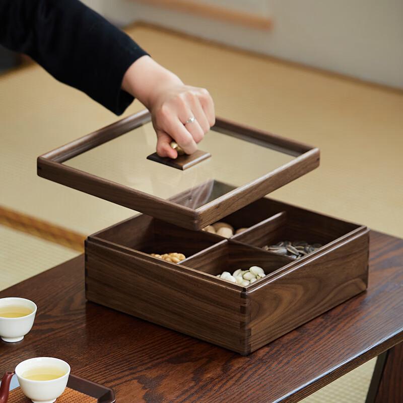 New Chinese Style Solid Wood Snack Box