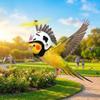 Waterproof Pet Parrot Safety Helmet with Propeller Chicken Protective Hat  for Parrots