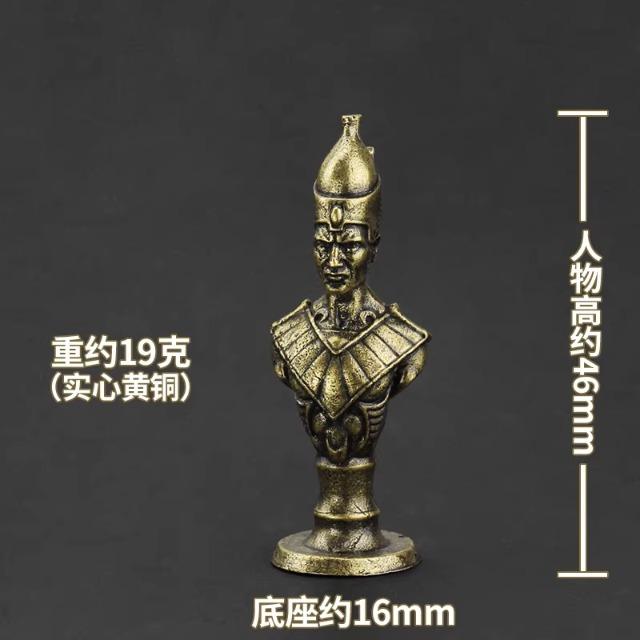 Solid Brass Metal Luxury Chess Pieces Set Ancient Egyptian Pharaoh Theme Vintage Desktop Decor for Men Gift Collection