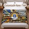 New Holland Printed Flannel Blanket Custom Name Text Soft Warm Throw For Bedroom Holiday Gift