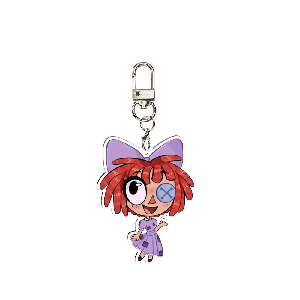 Para TADC Pomni Jax Caine Kinger Zooble Gangle Ragatha Anime Periférico Desenho Animado Acrílico Chaveiro Criatividade Acessórios de Mochila