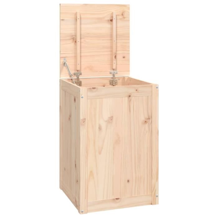 VidaXL Laundry Box 44x44x66 Cm Solid Pine Wood 823564