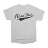 Men Casual Shirts Short Sleeves KNEE PAIN Grey Tees Oversized T-shirts