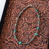 Western Wind Brushed Tin Imitation Turquoise Necklace Ccb Navajo Men And Women Pendant Neck Chain Jewelry