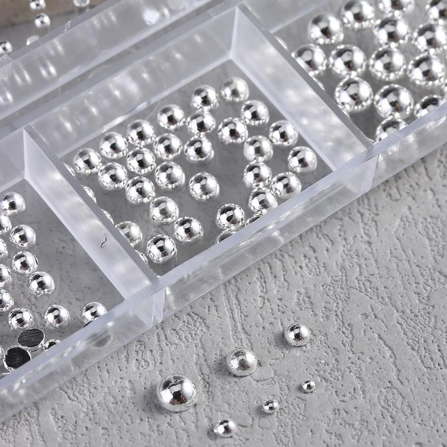 3D Punk Silvery Black Pyramid Stud Nail Jewelry Set, Metal Cone Spikes Beads Rivets, Halloween Gothic Nail Decorations