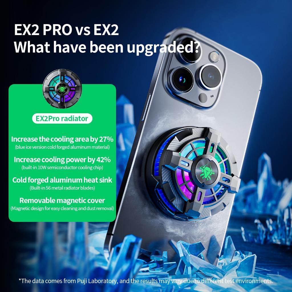 Plextone EX2 Pro Heat Sink Mobile Phone Gaming Radiator Magnetic Turbofan Portable Cooling Fan
