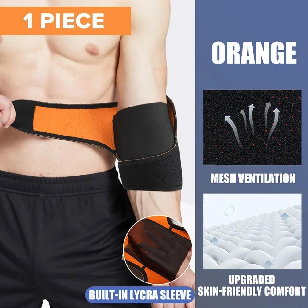 

1Pc Adjustable Sports Elbow Braces Pads Fitness Arm Sleeves Elbow Warmers Tie Elbow Sleeves Protectors Bench Press Basketball