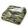 Green And Brown Camo  Super Soft Blankets  Kids Adult Plush Throw Blanket Fashion Bedroom Flannel Bedspread Sofa Bed Cover