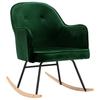 Rocking Chair Dark Green Velvet