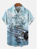 Fighter Series 1D Digital Printing Men's Hawaiian Shirt Short Sleeve Wholesale