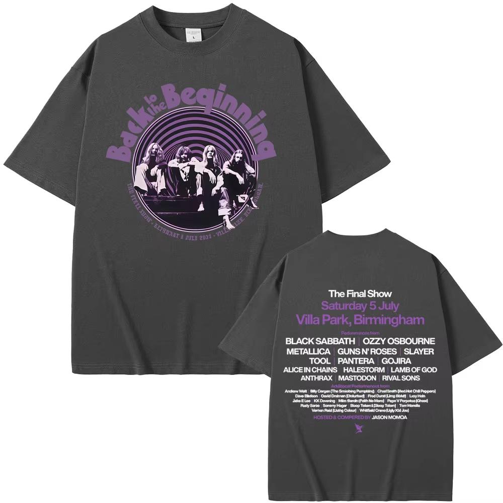 Heavy Metal Rockband Black Sabbath und Ozzy Osbourne Back To The Beginning T-Shirt Herren Damen Vintage Gothic Punk Style T-Shirts