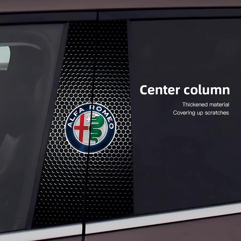 STICKER DECORATIV PENTRU STÂLPUL CENTRAL AL GEAMULUI MAȘINII Pentru Alfa Romeo Giulietta GT 159 147 156 Mito Brera Giulia F1 Stelvio Volante