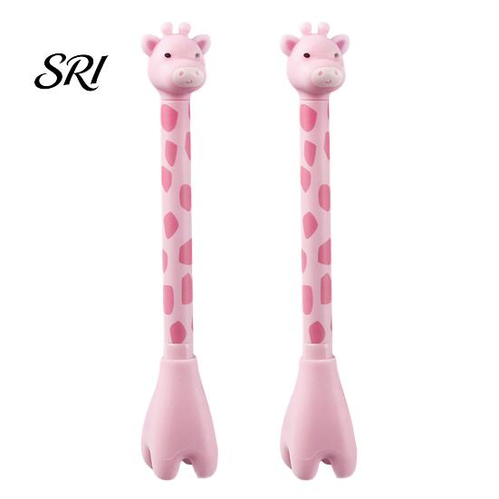 Novelty Gel Pen 2pcs Giraffe Shape Cute Cartoon Animal Even Ink Distribution Creative Pedestal Design for School Students Party Office Comfortable