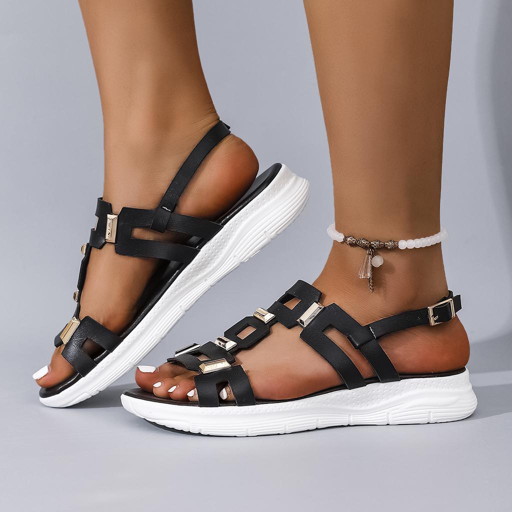 New Male Roman Shoes New Summer Women Sandals High-quality Casual Beach Shoes Comfortable Soft Soled Hook Loop Sandals