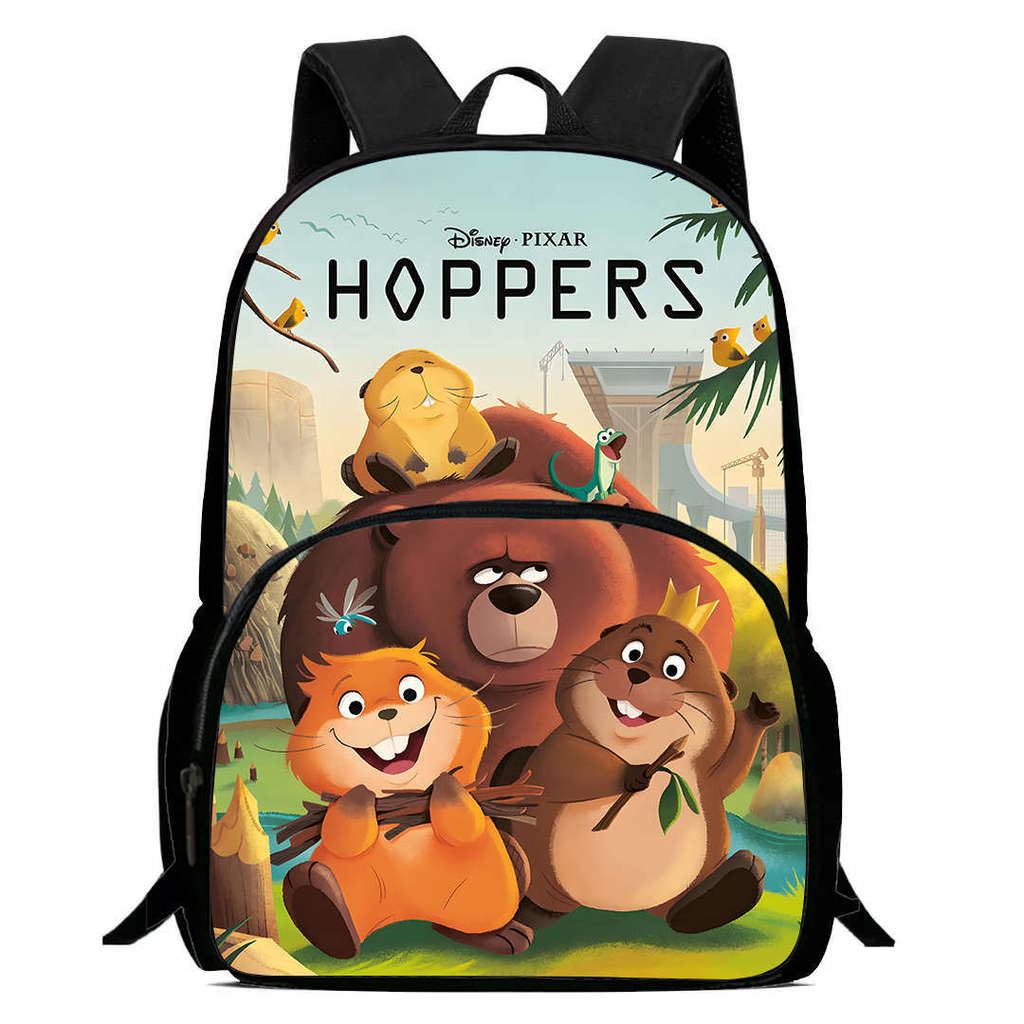 Cartoon Hoppers Beaver Backpack For Kids With Oxford Cloth Durable Material For School Travel