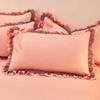 Of Lace Pillowcase Version Korean Bowknot A Pair Of Skinfriendly Brushed Pillowcases Fashion Solid Color Pillowcase Inner Liner Cover