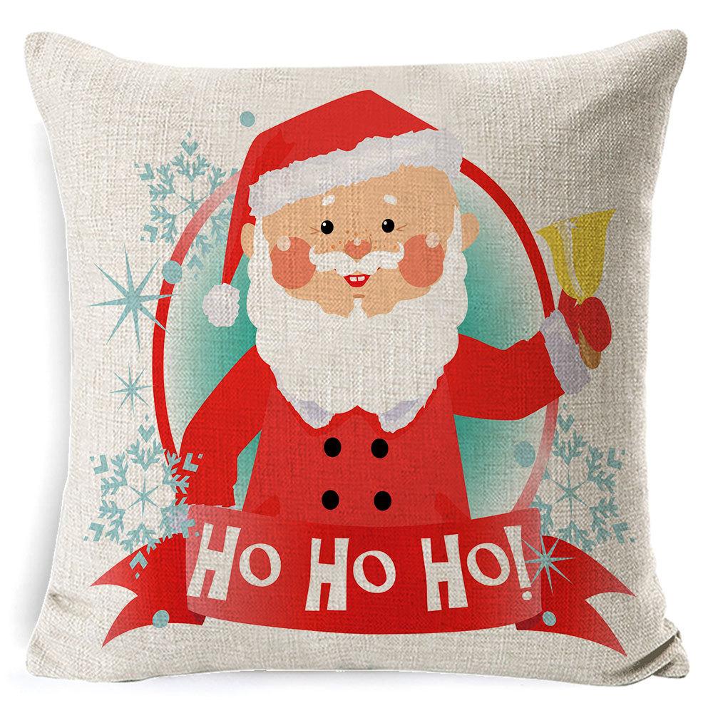 Christmas red and white elk snowflake Christmas tree linen pillow cushion cover home pillow cover European style