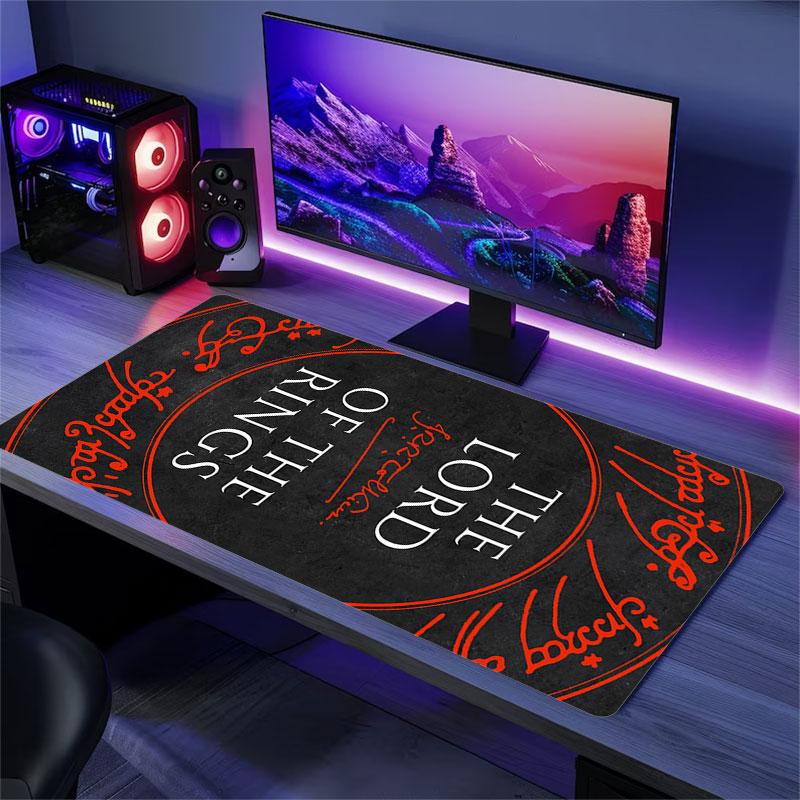 The Lord of the Rings Mouse Pad, Large Gaming Desk Mat, Non-slip XXL Mousepad for Laptop & Tablet, Mini PC Playmat with Stitched Edges