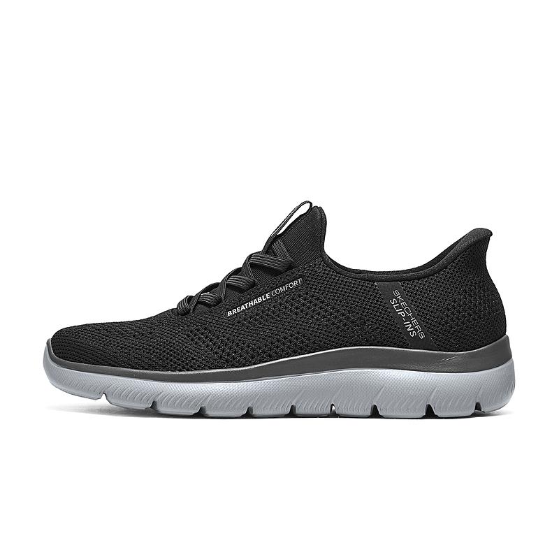 Skechers Summits Slip Ins Men Black Low Top Casual Shoes Comfortable Stylish Breathable 232939-BKCC 39.5