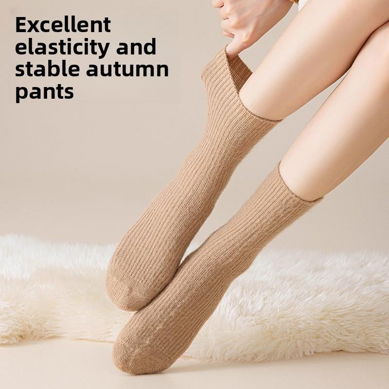 Wool Socks for Women, Warm in Autumn and Winter, Cashmere Socks, Cold-resistant and Non-freezing Feet, Floor Socks, Thick Socks