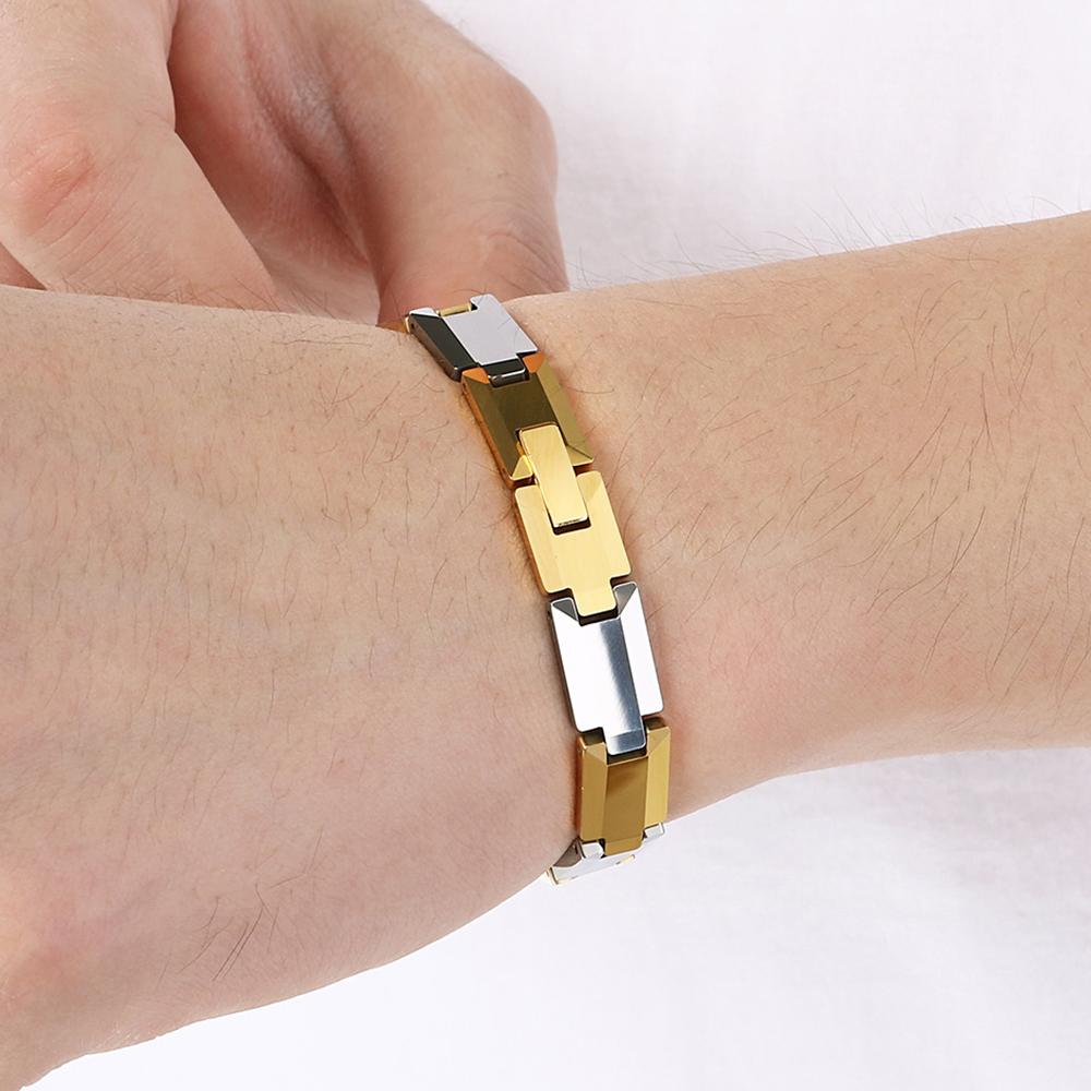 High Polished Tungsten & Strong Magnetic Men's Bracelet for Men Positive Energy Modern Healing Jewelry Accessories Waterproof