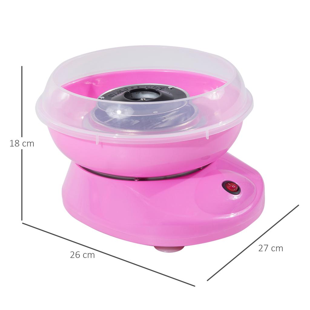Cotton Candy Machine, Easy-to-Use Cotton Candy Machine, for Adults and Children, Stainless Steel, PP, Pink