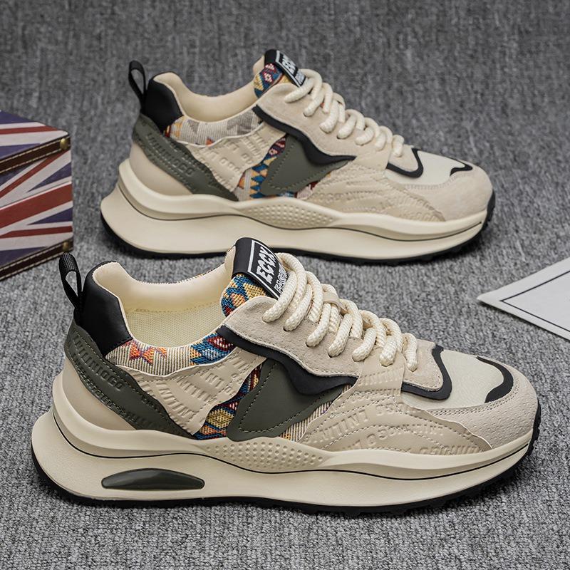 Men's shoes spring new thick-soled heightening dad shoes non-slip and wear-resistant sports board shoes men's casual trendy shoes