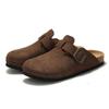 Unisex Cork Toe Cap Sandals Frosted Beach Wear for Autumn Winter Comfortable Lightweight Casual Outdoor Sandals