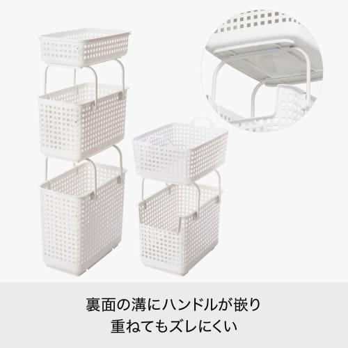 Like-it Stackable Laundry Basket with Handles (Medium), Approximately 27.7cm Wide x 45.5cm Deep x 26.8cm High, Gray, LBB-11C, Biomass Plastic