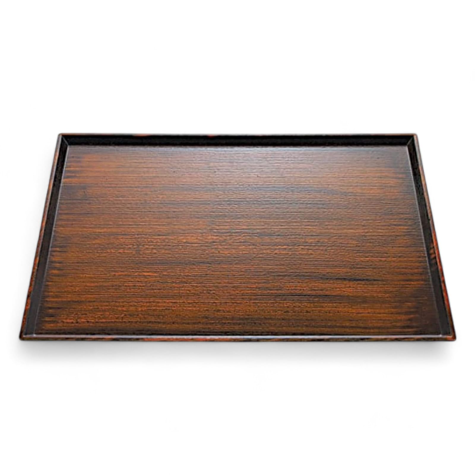 

Clear Stream Wood Grain Tray Tochigi Lacquerware Made in Japan J-kitchens 4-shaku (1.4 ft) Long, (Tray/Tray) Wood, Non-Slip, 42.4cm, (ABS Resin),