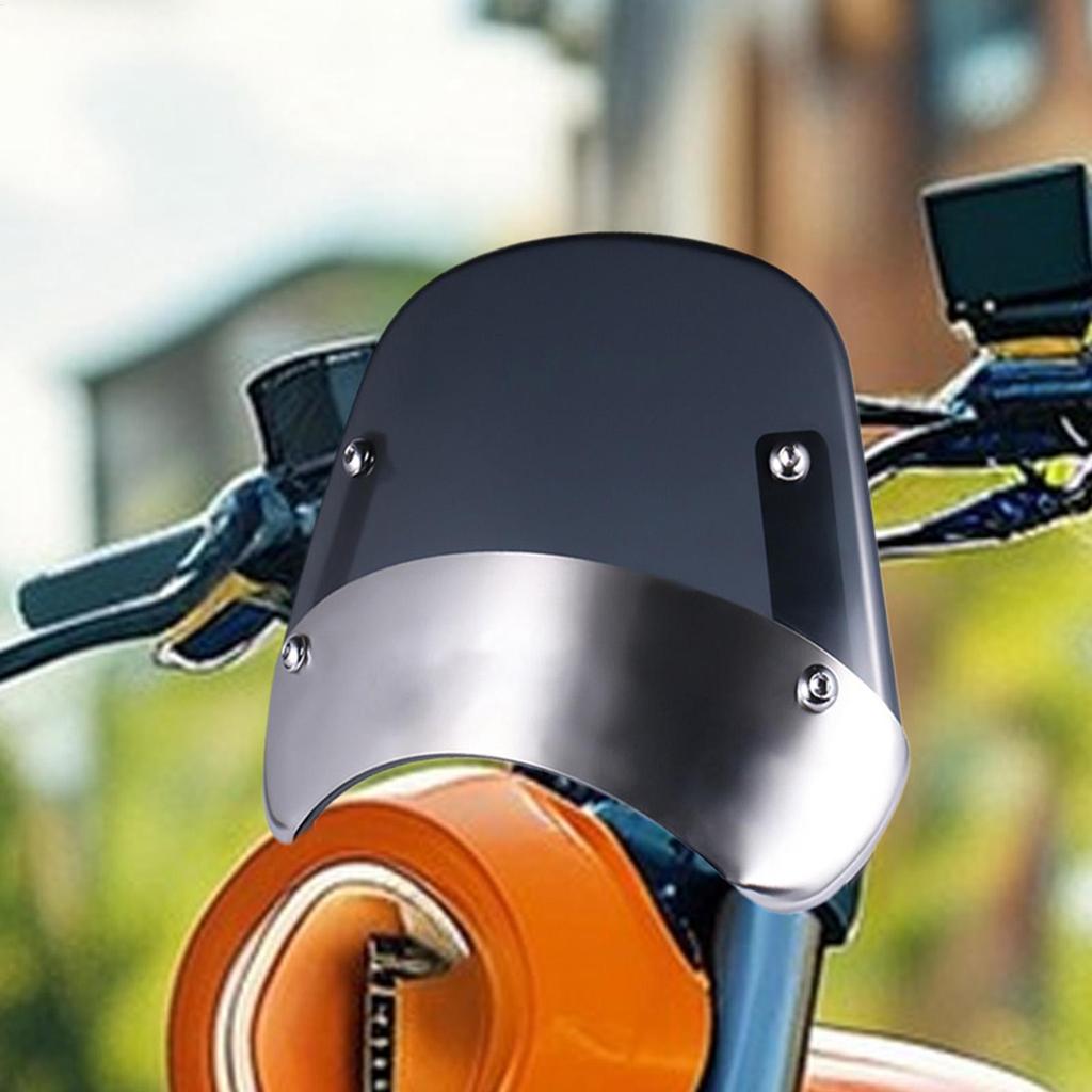 Motorcycle Windshield Extension Retro Motorcycle Handlebar Windshield Automotive Side Fairing for Scooter Sports Motorbike