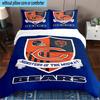 Set Biancheria da Letto 3 Pezzi Chicago Bears Stampa 2D (Include 1 Copripiumino + 2 Federe Senza Imbottitura), Decorazione camera da letto, Regalo ventilatore