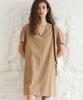 THERYE Puff Sleeve Collar Dress(Beige)