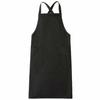 Simple, Solid Color Apron with Cross Back, Water-repellent, Non-iron, and Wrinkle-resistant, Unisex (black)