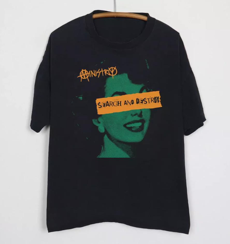 Ministry Band Song Music Black T-shirt size S-4XL