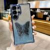 Electroplated four-corner airbag butterfly bracket for Samsung S25Ultra mobile phone case S23FE with lens film S22U