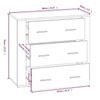 Sideboard Gray Sonoma 80 x 33 x 70 cm Particleboard