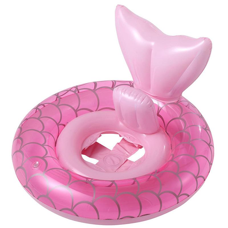1Pcs Mermaid Swim Ring Inflatable Pool Float Swim Tube Swimming Seat Ring Summer Water Play Bathtub Pool Float