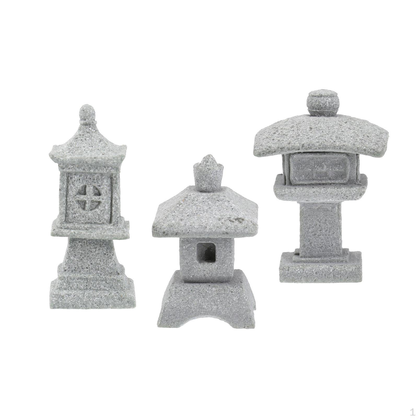 

3 Pieces Miniature Statues Decorative Chic Gift Collectibles Sculpture for Pathway Landscape