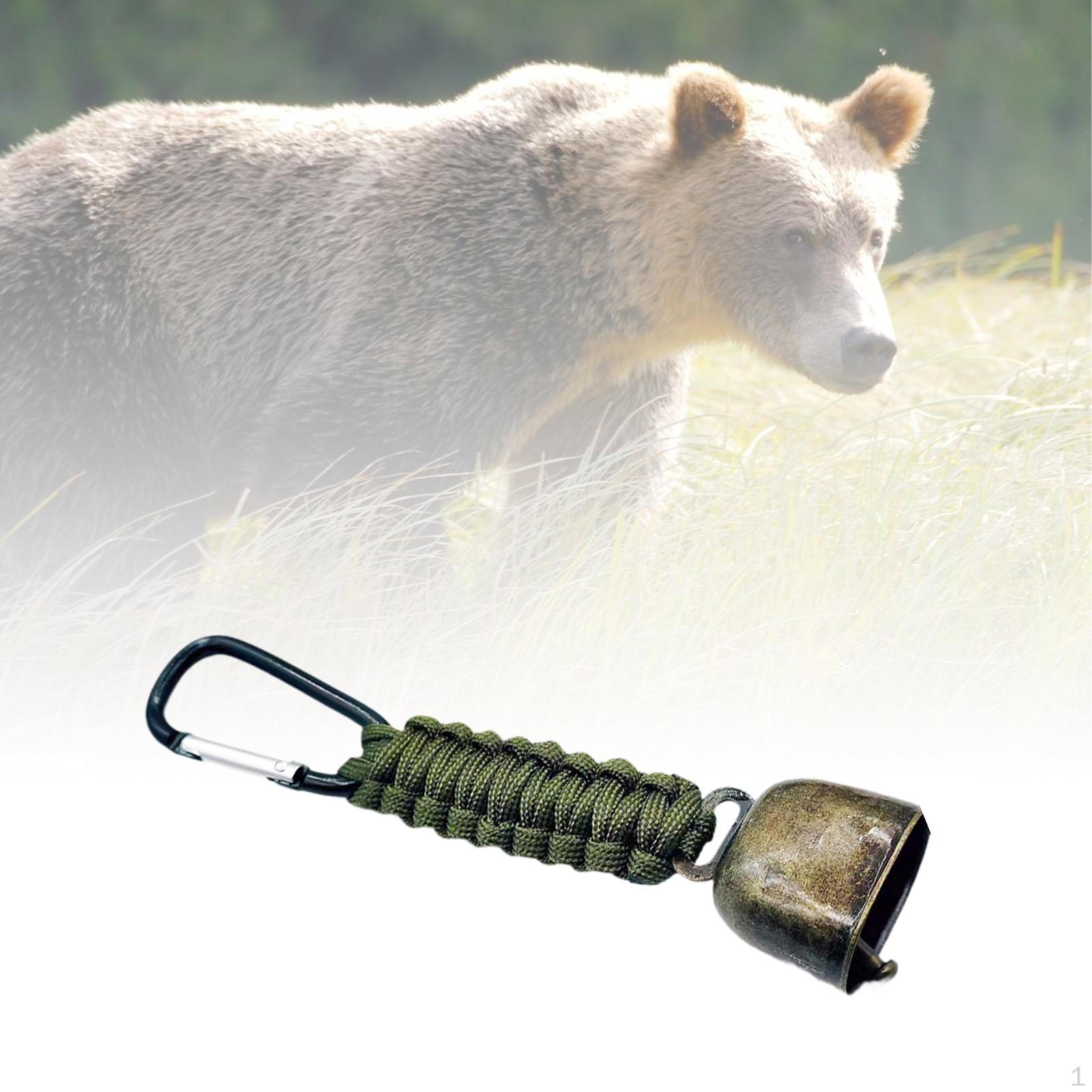 

Металевий підвісний металевий дзвіночок Bear Bell Cow з брелоком для захисту від шуму для походів на природі зелений